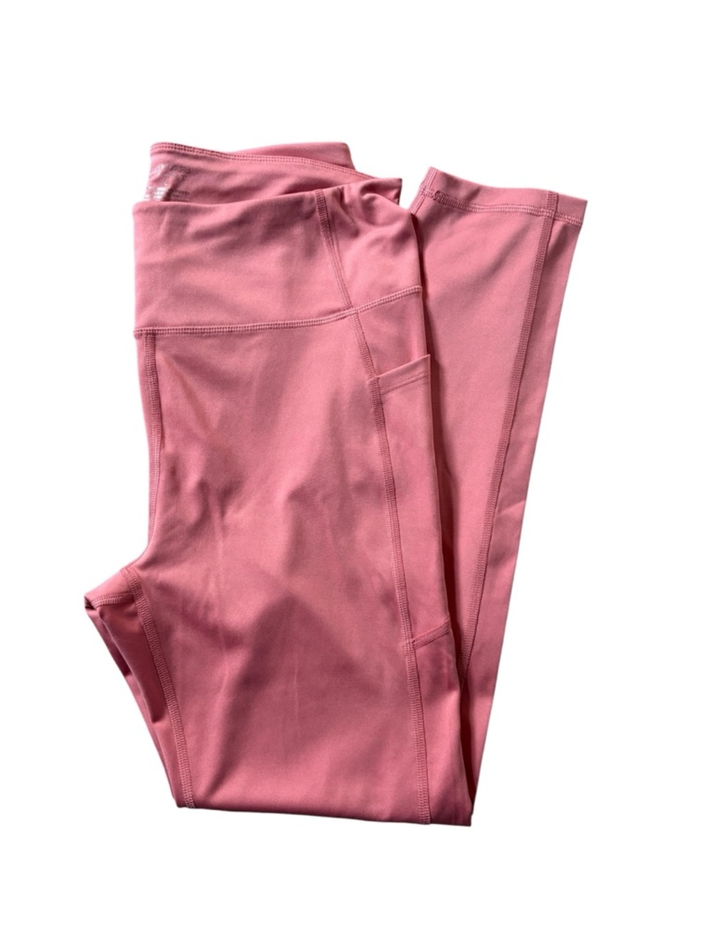 Tahari Rose Pink High-Rise Leggings with Side Pocket